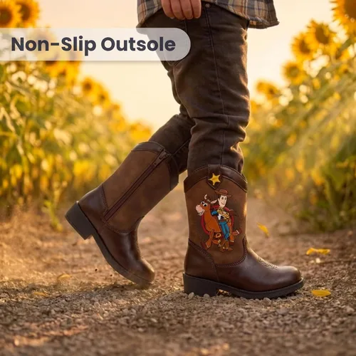 Vista 3 de Disney Pixar Toy Story Woody - Botas vaqueras para niños pequeños