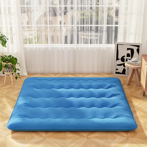 Vista 21 de Giantex Colchón de suelo japonés, colchón de futón de 4 pulgadas con funda lavable y bolsa de almacenamiento, colchón plegable enrollable