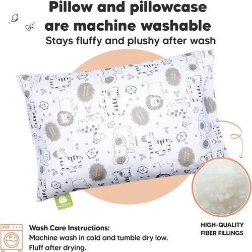 Vista 9 de KeaBabies Almohada para niños pequeños con funda de almohada, almohada My Little Dreamy de 13 x 18 pulgadas, almohadas de algodón orgánico