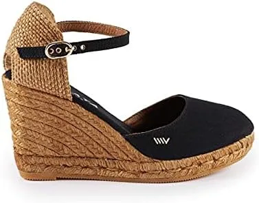 Viscata Satuna Espadrille Canvas Wedges Spain Handmade 3 Heel Womens Sandals with Breathable Organic Cotton Canvas and 100 Natural Jute Midsole for