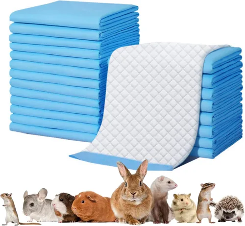 Almohadillas desechables para orina de conejo, forro absorbente a prueba de fugas, tapete para pañales para animales pequeños, entrenamiento para