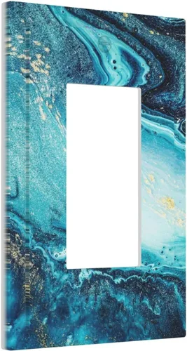 Vista 119 de Pintura al óleo de flores abstractas de 1 cuadrilla de interruptor de luz dúplex individual cubierta de salida placa de pared decorativa Placa