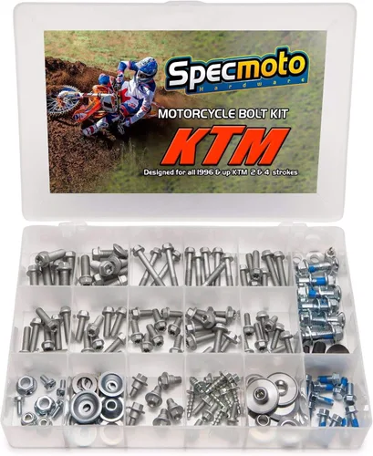 Kit de pernos Specmoto. Compatible con: KTM y Husqvarna Model Series Dirt Bike (1996-presente)