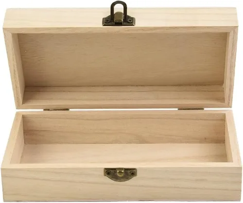 Vista 8 de Cajas de almacenamiento rectangulares de madera, caja de madera retro, caja de regalo abatible, cajas de regalo de madera rústica, para aficiones