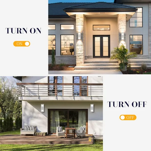 Vista 6 de harriet Luces de pared para exteriores, aplique de pared moderno de aluminio para exteriores, impermeable, a prueba de óxido, iluminación hacia