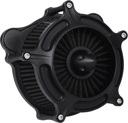 Vista 20 de Filtro de admisión de filtro de aire de corte CNC negro de aluminio para Harley DYNA 1993-2016, Touring Street Glide Electra Glide 1993-2007