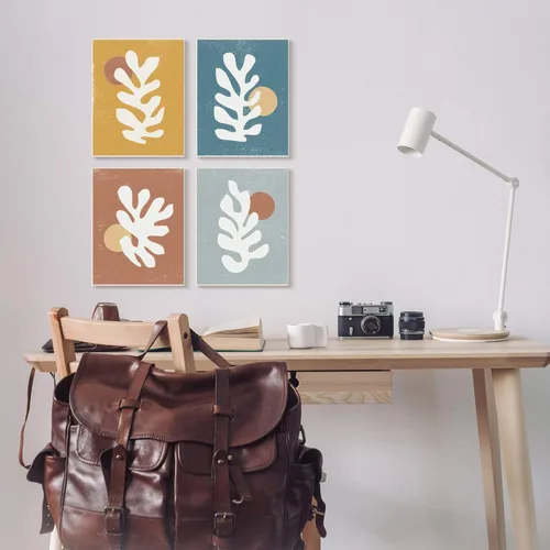 Vista 2 de Stupell Industries Fluid Matisse - Placa de pared inspirada en plantas abstractas orgánicas, diseño de Moira Hershey, 10 x 15 pulgadas, multicolor