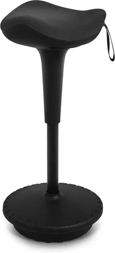 IWMH Taburete de escritorio de pie, taburete de oficina de pie, taburetes ergonómicos tambaleantes, altura ajustable y gira 360° asiento de trabajo