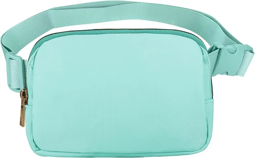 Vista 31 de VOROLO Riñonera para mujeres y hombres, bolsa cruzada, bolsa de cinturón con correa ajustable, Wood Grey, Talla única