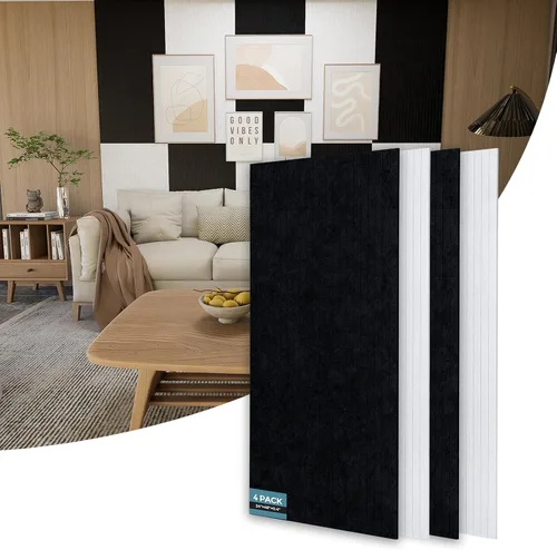 Vista 15 de AKUMAX Paneles Acústicos de Pared Paquete de 4, Paneles Acústicos de 32 pies Absorción de Sonido, Paneles de Sonido Decorativos para Estudio en Casa