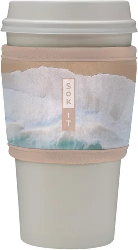 Vista 197 de Sok It HotSok Coffee & Tea - Funda de neopreno con aislamiento reutilizable (floral abstracto)