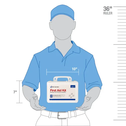 Vista 4 de First Aid Only Kit de primeros auxilios grande para 25 personas, kit de 107