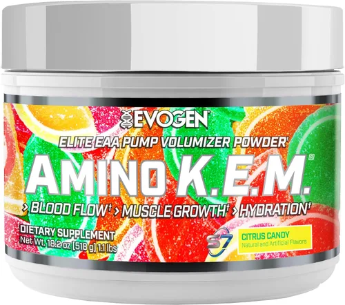 Vista 15 de Evogen Amino K.E.M. - Volumizador de Bomba en Polvo EAA y BCAA Suplemento de Aminoácidos BCAA para Flujo Sanguíneo, Crecimiento Muscular e