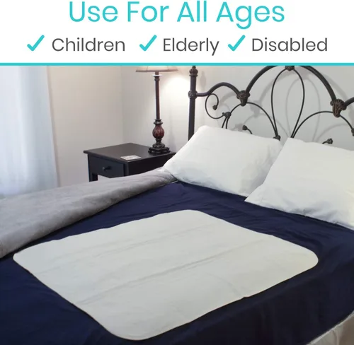 Vista 9 de Vive - Protector de colchón para incontinencia urinaria, lavable, nocturno, resistente, impermeable, reutilizable, para mantener la cama seca