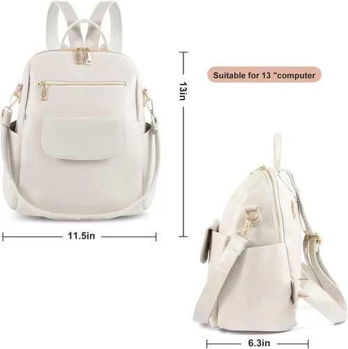 Vista 3 de Mochila de moda para mujer, impermeable, bolsa de viaje, bolsa de hombro convertible para mujer