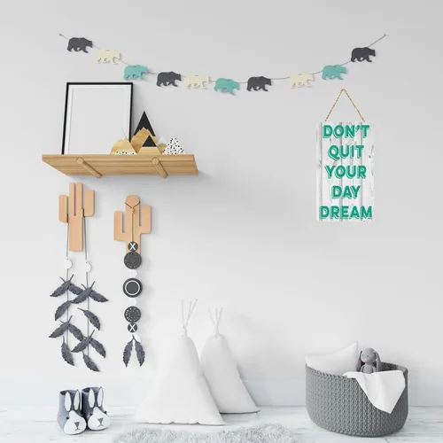 Vista 5 de Letrero colgante para puerta con texto en inglés "No Matter How Many People Do What You Do, No One Does It Like You", decoración de pared de madera