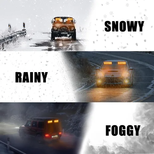 Vista 2 de Barra de luces estroboscópicas LED de emergencia para asesor de tráfico WINECO, luz de advertencia de peligro para parabrisas de automóvil, luz