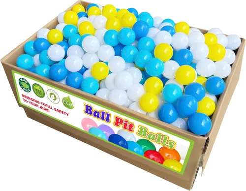 Vista 13 de 50 pelotas para niños, bolas de plástico para hogueras de pelotas, bolas de juego a prueba de aplastamiento de 2.2 pulgadas, sin BPA, no tóxicas, 7