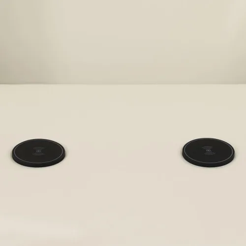 Vista 7 de Juego de sofá reclinable eléctrico con LED, juego de sofá reclinable de cuero, juego de muebles de sala con carga USB