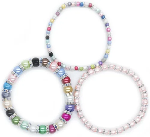 Vista 4 de Weebee 200 cuentas de perlas de vidrio de colores surtidos, espaciadores sueltos, redondas, checas, diminutas de satén, hechos a mano, surtidos