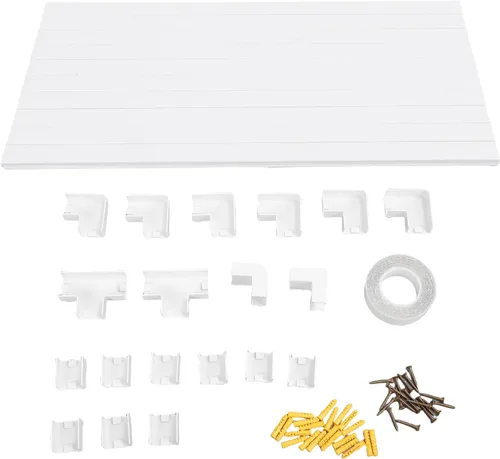 Vista 9 de WALFRONT Wall Cord Cover Cable Hider Kit, for Ethernet Cables Or Copper Wires, No Screws or Drilling Required, 24x14mm, Paintable, UL94 V-0