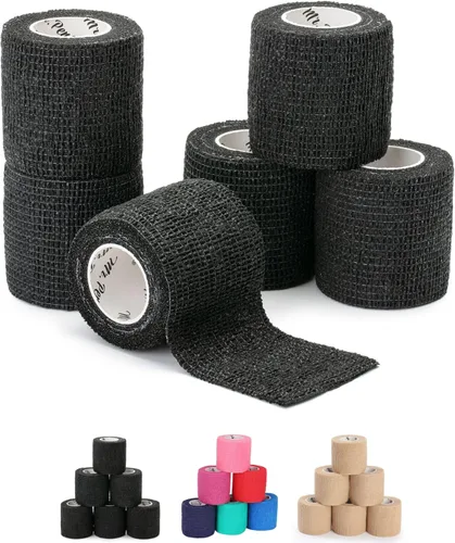 Vista 18 de Mr. Pen - Envoltura de vendaje autoadhesiva, 1 pulgada x 5 yardas, paquete de 24, colorido, elástico cohesivo a granel para deportes, muñeca