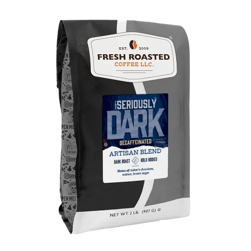 Vista 12 de Café Fresh Roasted, 100% descafeinado colombiano procesado con agua, 12 oz, tostado medio, kosher, molido