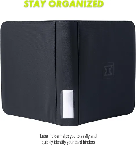 Vista 5 de Toploader Binder Holds 160 Top Loaders, 4-Pocket Side Loading Card Storage Binder for Trading Cards, TCG, Sports Cards in 3 x 4'' Toploaders (Black)