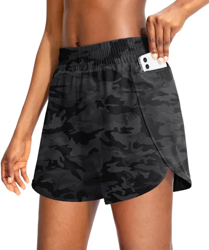 Vista 27 de Soothfeel Pantalones cortos deportivos para mujer de 3"/5" para Negro