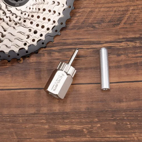 Vista 3 de Juegos de herramientas de extracción de cassette - Llave de cadena y herramienta de anillo de bloqueo para instalación y extracción de cassette