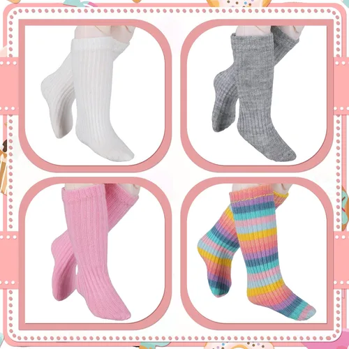 Vista 5 de Sotiff 6 pares de mini calcetines de muñeca accesorios de ropa de muñeca para figura de juguete femenino