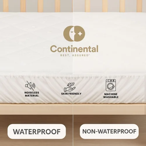 Vista 5 de Continental Bedding Protector de colchón de poliéster prémium de 28 x 52 pulgadas, sábana bajera ajustable para cunas estándar y camas infantiles
