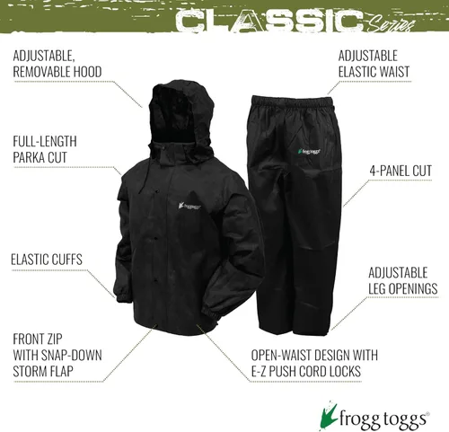 Vista 2 de Frogg Toggs - Traje para la lluvia clásico, impermeable y transpirable para hombre, para todo
