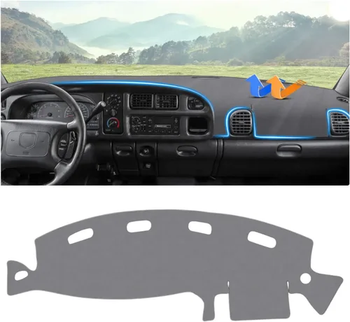 Vista 52 de Autorder Tapete de cubierta de tablero para Dodge Ram 1500 2500 3500 2019-2023 2024 2025 2026 Accesorios Cubierta de salpicadero de franela