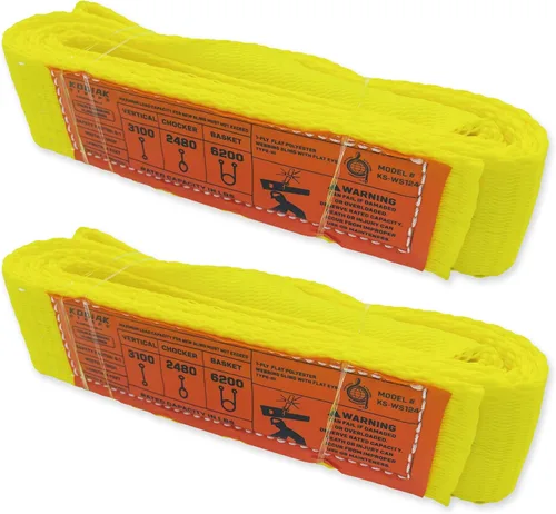 Vista 17 de Correa de 1 capa de correas de elevación de 1 x 4 pies, 1 paquete de correa de red resistente, aparejo móvil de remolque KODIAK STRAPS