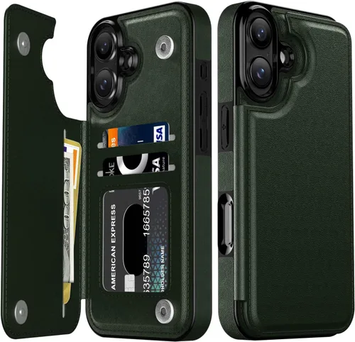 Vista 1111 de LETO para iPhone 15 Pro Funda tipo cartera - Tapa tipo folio con patada - Diseños de moda - Tarjetero - Funda protectora para mujeres y niñas - 6.1