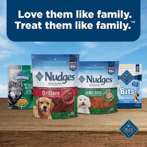 Vista 9 de Blue Buffalo Nudges Jerky Cuts - Golosinas para perros, hechas en los Estados Unidos con ingredientes naturales, bistec, bolsa de 16 onzas