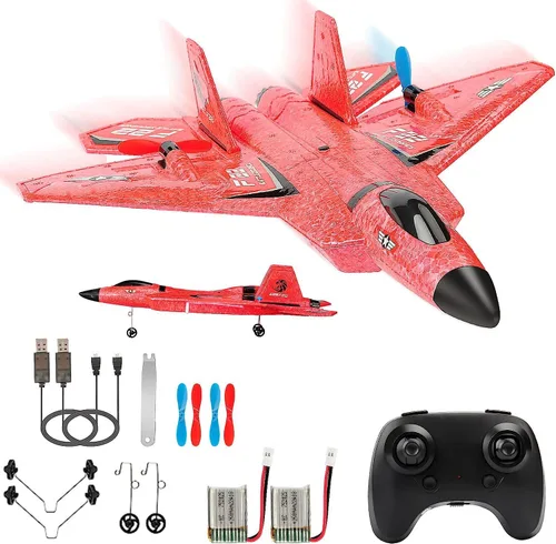 Vista 11 de SU27 RC Fighter Plane Principiante Avión RC 6-Axis Estabilizador Automático Control Remoto Aeronave Planeador Listo para Volar Resistente a Choques