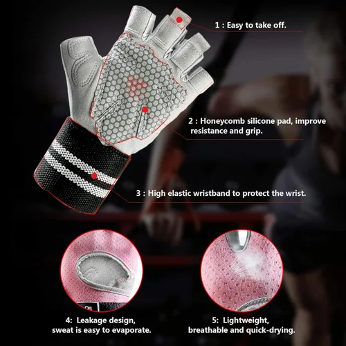 Vista 2 de spacepower Workout Gloves, Weight Lifting Gloves for Women&Men, Lightweight Breathable Gym Gloves for Exercise