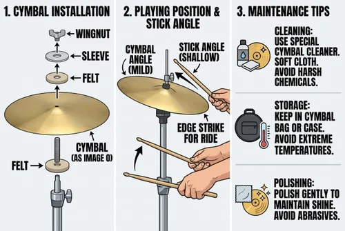 Vista 6 de Platillo profesional del paseo de la aleación de cobre de 18" 2.6 ft m para el juego de tambor de oro
