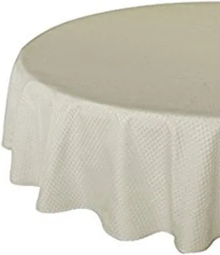 Vista 3 de Tektrum Mantel de jacquard redondo de 70 pulgadas, resistente al agua, resistente a las manchas, a prueba de derrames, ideal para cenas, banquetes