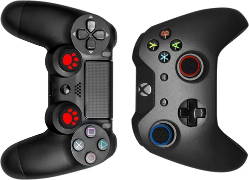 Vista 2 de Frienda 26 Pieces Replacement Thumb Grips Caps Cover Silicone Luminous Analog Controller Joystick Thumb Stick Cap Compatible with PS5 PS4 PS3 PS2