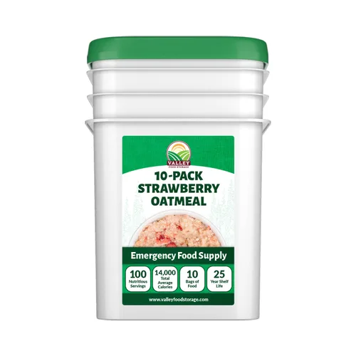Vista 21 de Cubo de desayuno de 120 porciones Suministro de alimentos de emergencia premium Alimento de supervivencia fácil de preparar 25 años de vida útil