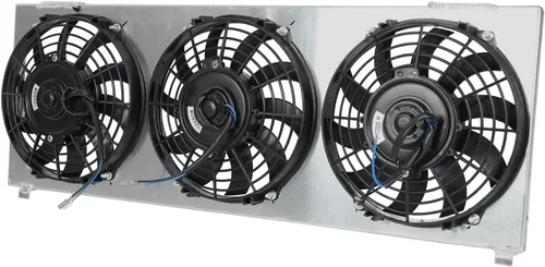 Vista 4 de Radiador de aluminio AA5052 de 3 filas+ventilador delgado de 10 pulgadas+kit de relé de termostato compatible con J-eep Cherokee XJ Comanche 2.5L