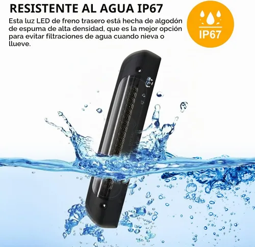 Vista 5 de Tercera Luz de Freno LED Compatible con Ram 1500 2002-2008, Ram 2500 3500 2003-2009 Luz Roja de Parada de Montaje Alto LED Blanco de Carga Lámpara
