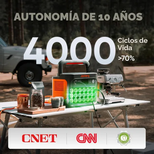 Vista 4 de Jackery Generador Solar 1000 v2 con Panel Solar de 200W, Estación de Energía Portátil de 1070Wh LiFePO4, Salida de 1500W CA/100W USB-C, Carga Rápida