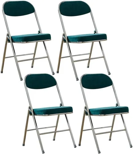 Vista 18 de CraftThink Sillas de comedor modernas, silla auxiliar tapizada para el hogar, con acabado mate, silla de comedor plegable con respaldo abierto