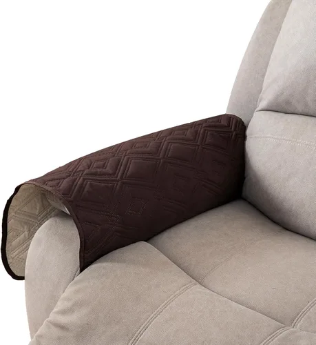 Vista 50 de Genina Juego de 2 Fundas de Reposabrazos para Sofá 100% Impermeables, Fundas para Reposabrazos de Sofá, Sillón, Protectores Antideslizantes