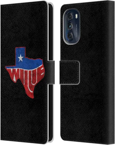 Vista 9 de Head Case Designs Willie Nelson - Funda de piel tipo libro con licencia oficial de Willie Nelson en blanco y negro compatible con Motorola Moto G