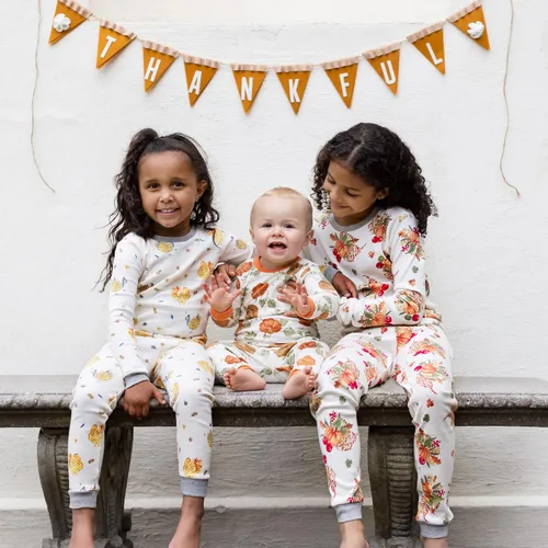Vista 4 de Burts Bees Conjunto de pijama para bebé camiseta y pantalón de 2 piezas 100 algodón orgánico